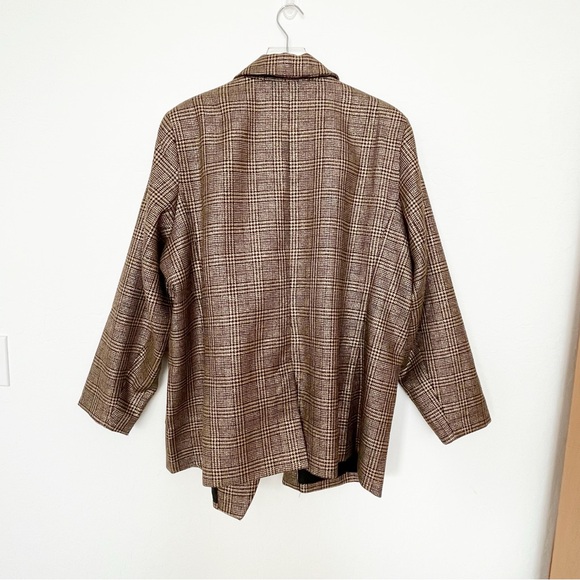Nine West Womens Blazer Brown and Tan with Metallic Accents Size 2X - Picture 8 of 10